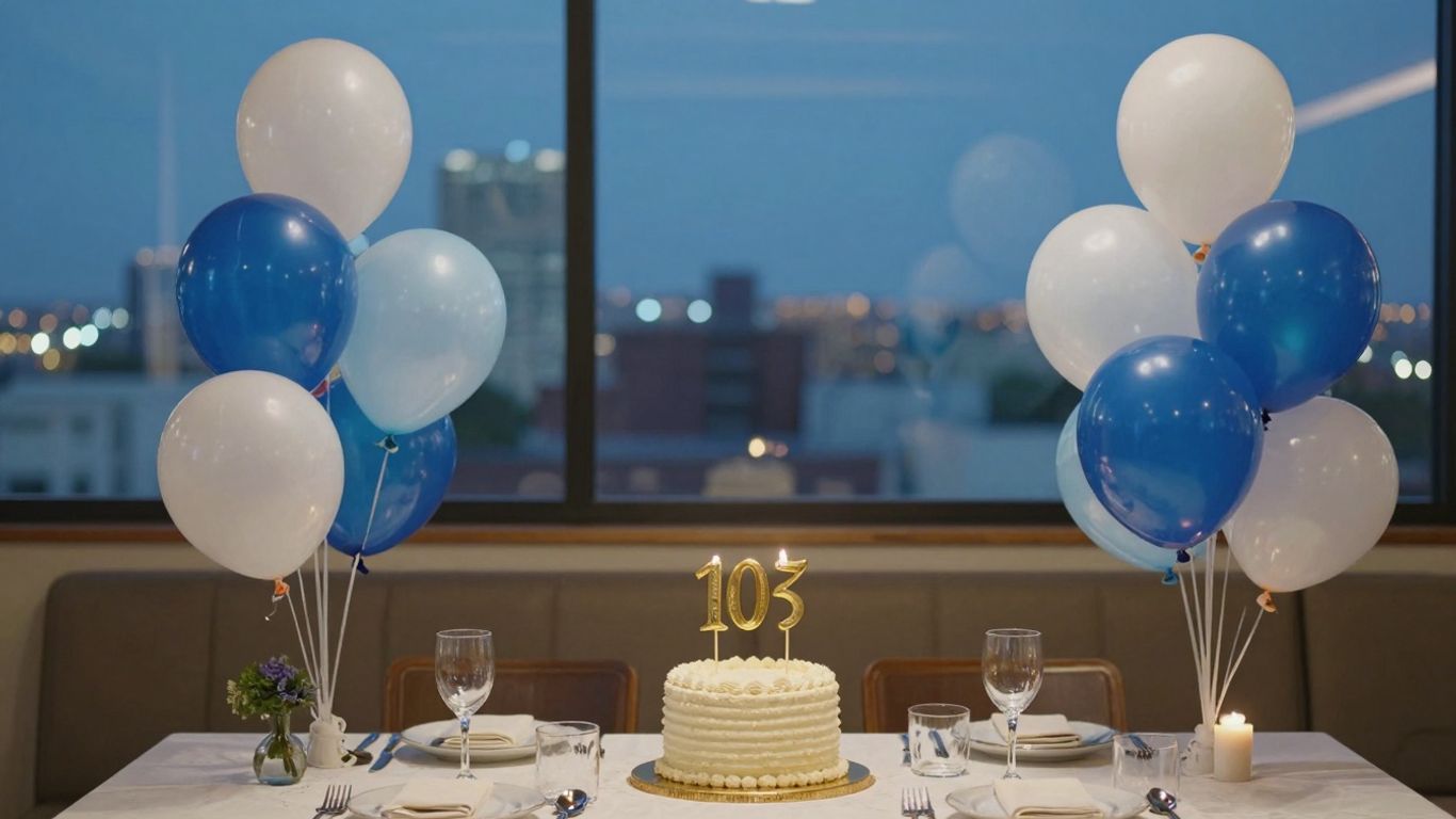 Dallas-Fort Worth venue decorated for a milestone birthday celebration.