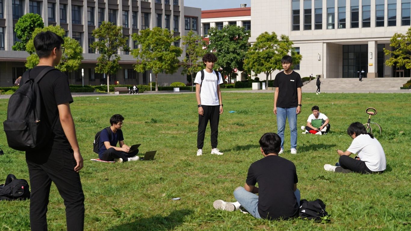 Studenci AWF Kraków na zajęciach rekreacyjnych