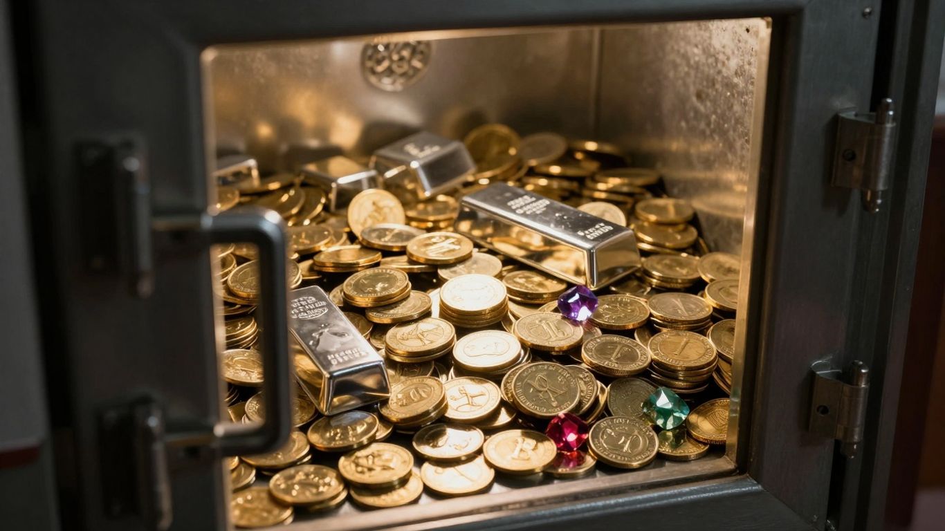 خزنة مليئة بالذهب والأصول المادية الثمينة.