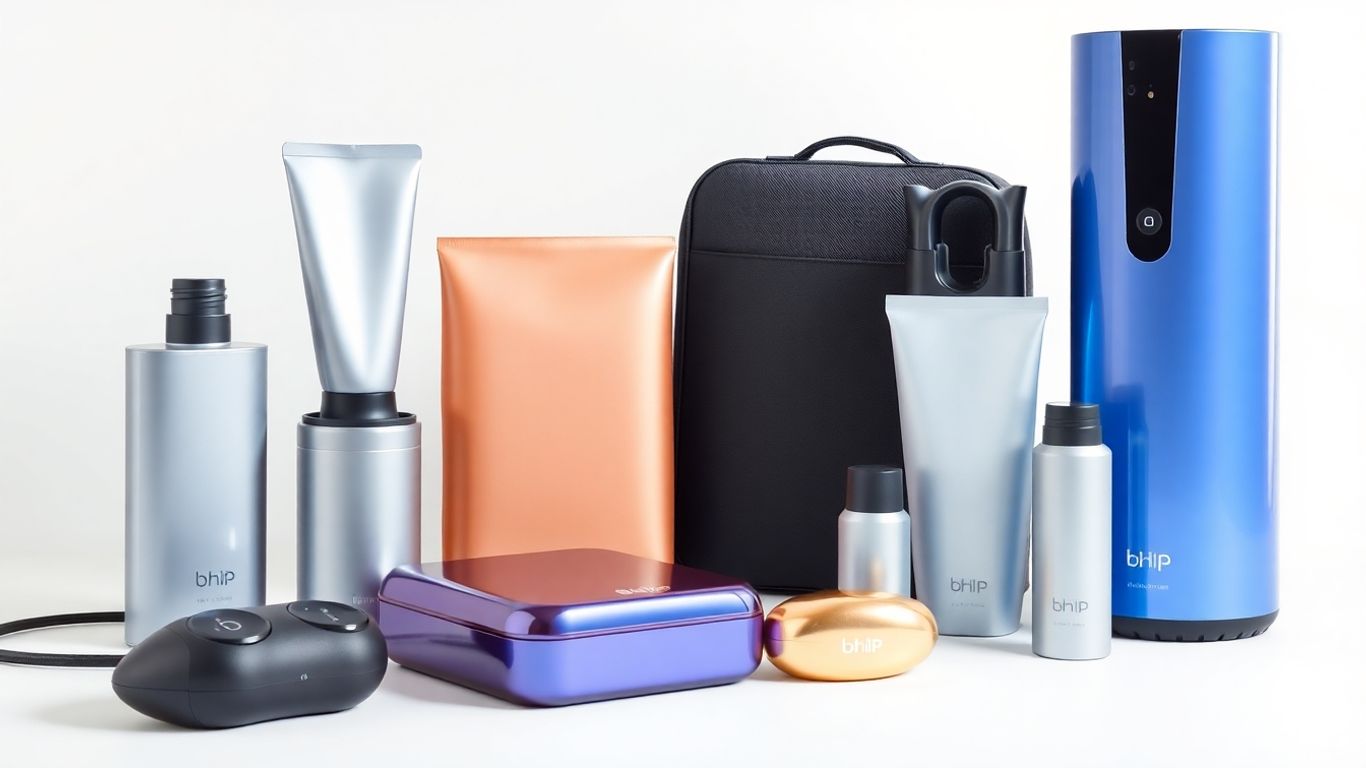 Sleek BHIP products arranged for a modern aesthetic.