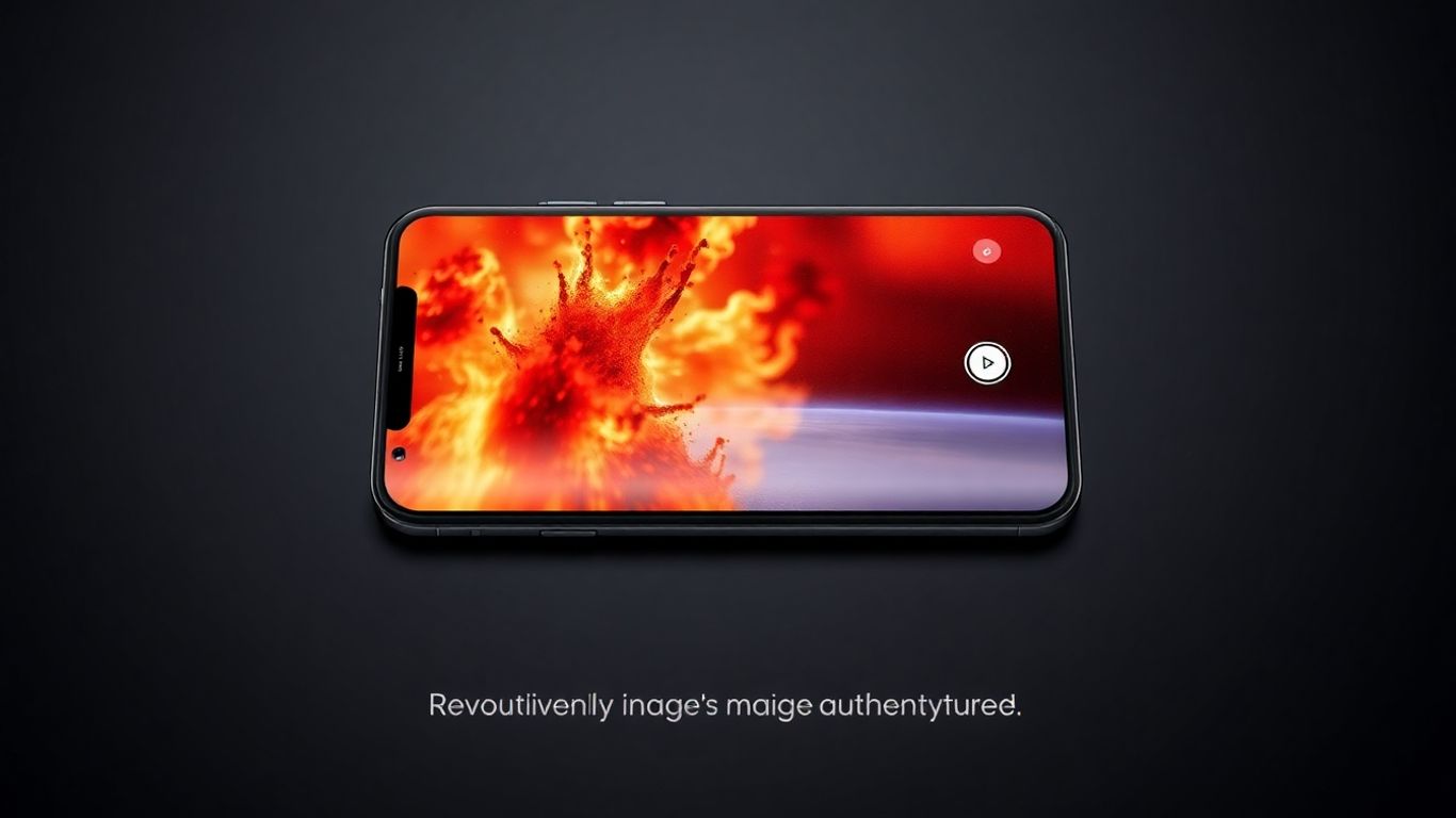 Smartphone displaying authentic, high-resolution photograph.