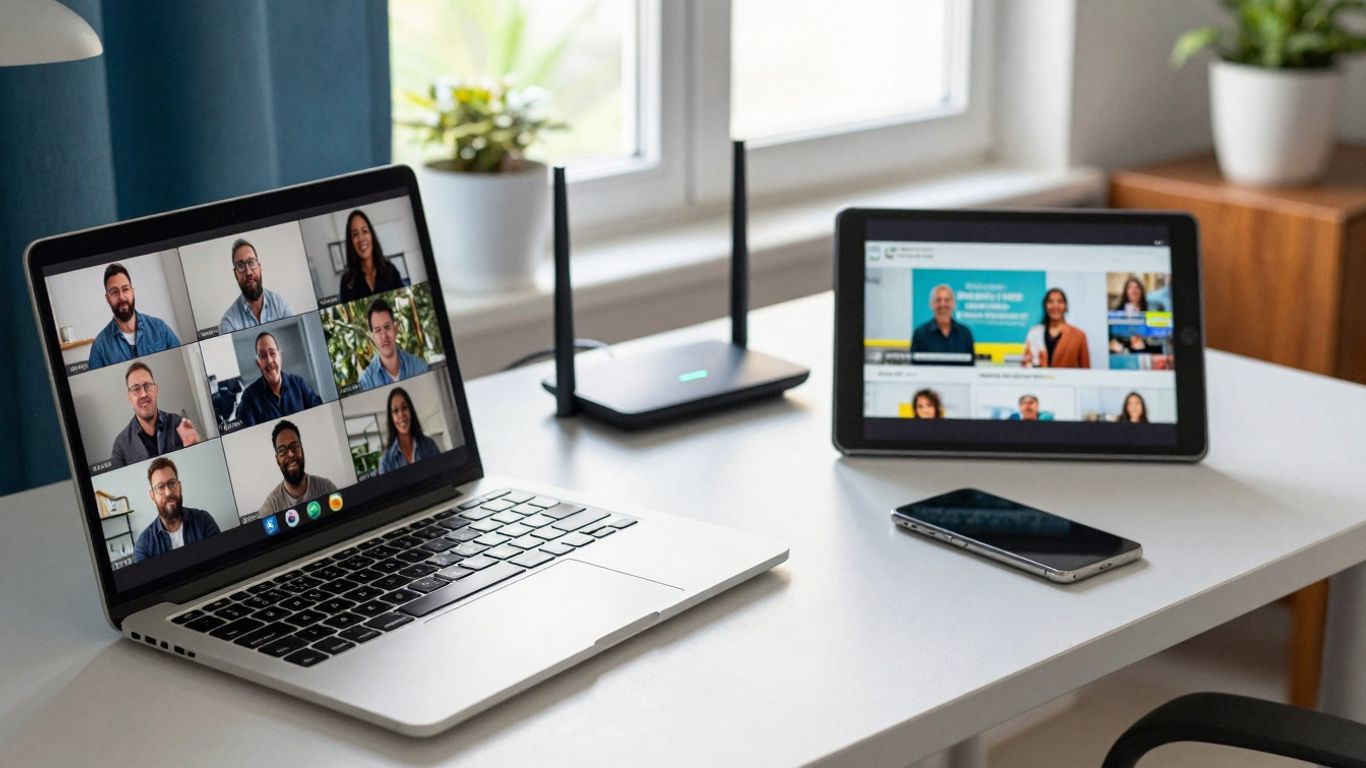 Conexão rápida para trabalho e estudo em casa.