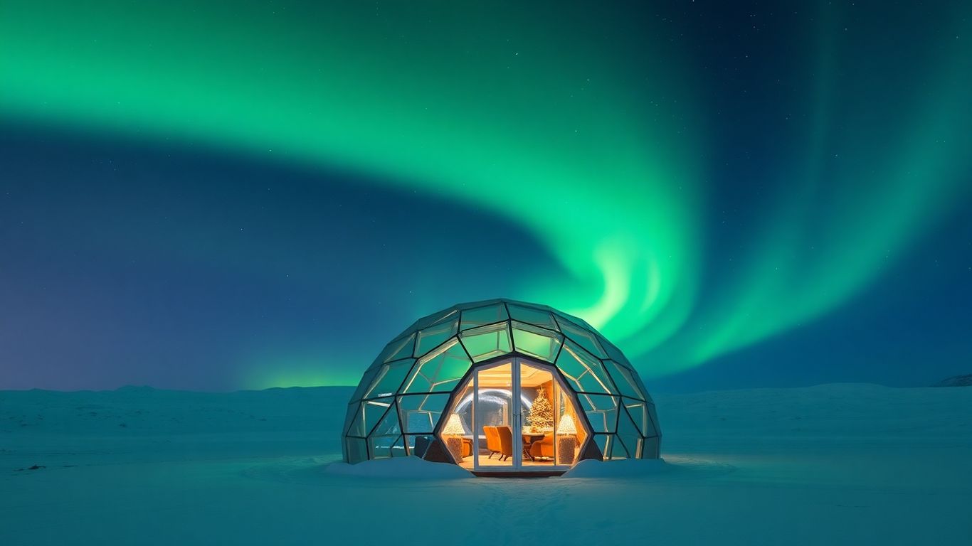 Glashotel unter Nordlichtern in Tromsø