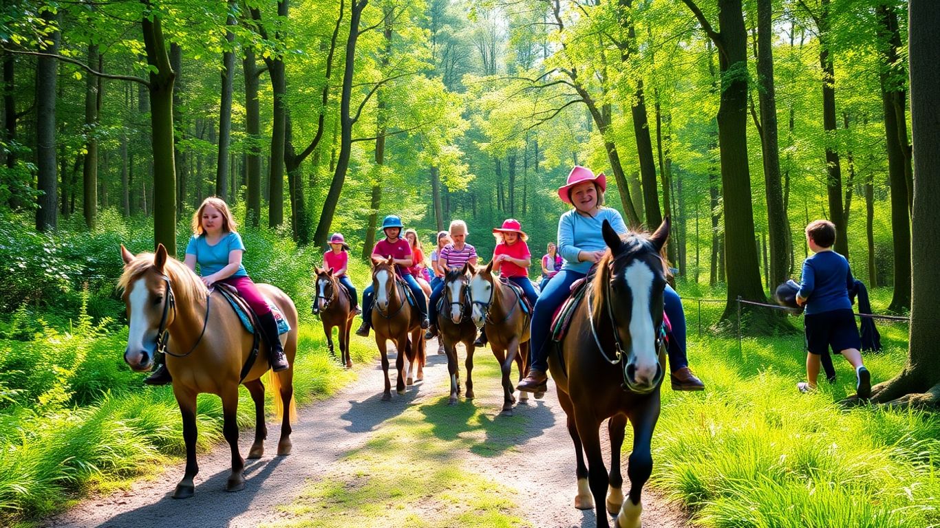 Horse riding at Tandivale Equestrian Centre forest trail