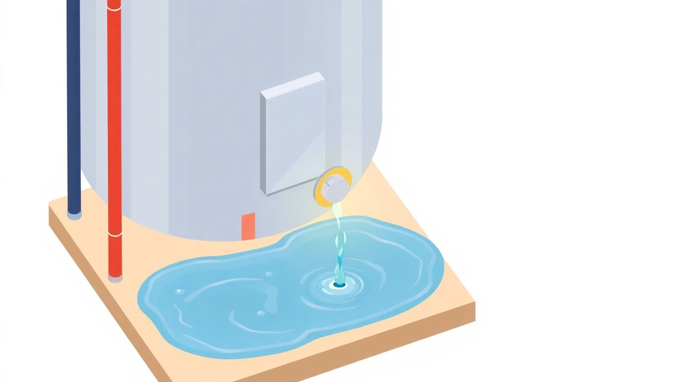 Isometric water heater leaking from pressure release valve