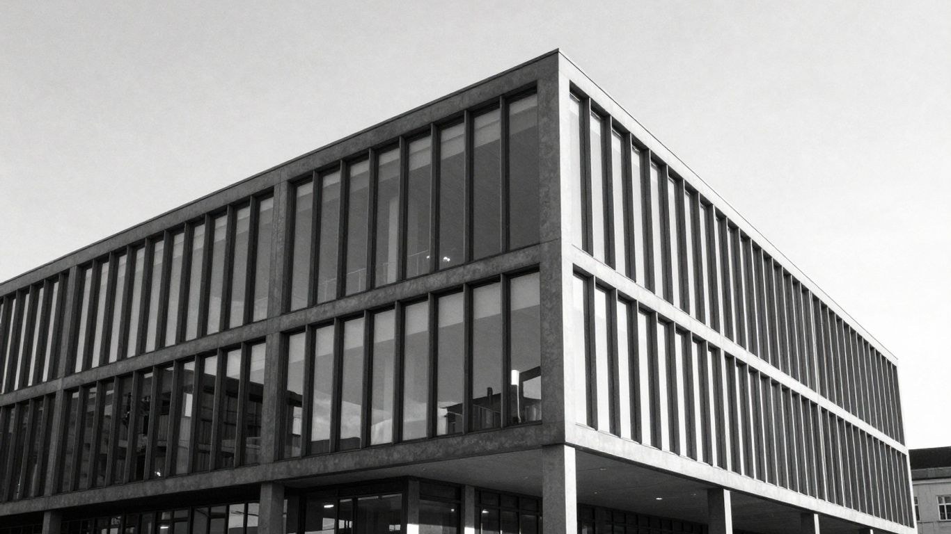 Moderne Architektur von Mies van der Rohe in Aachen.