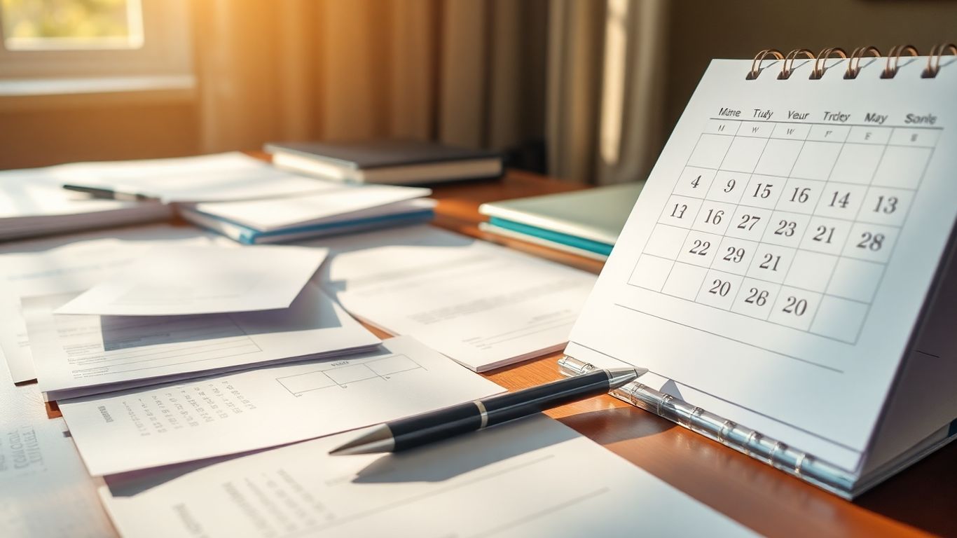 Documentos e calendário para abrir a CAT