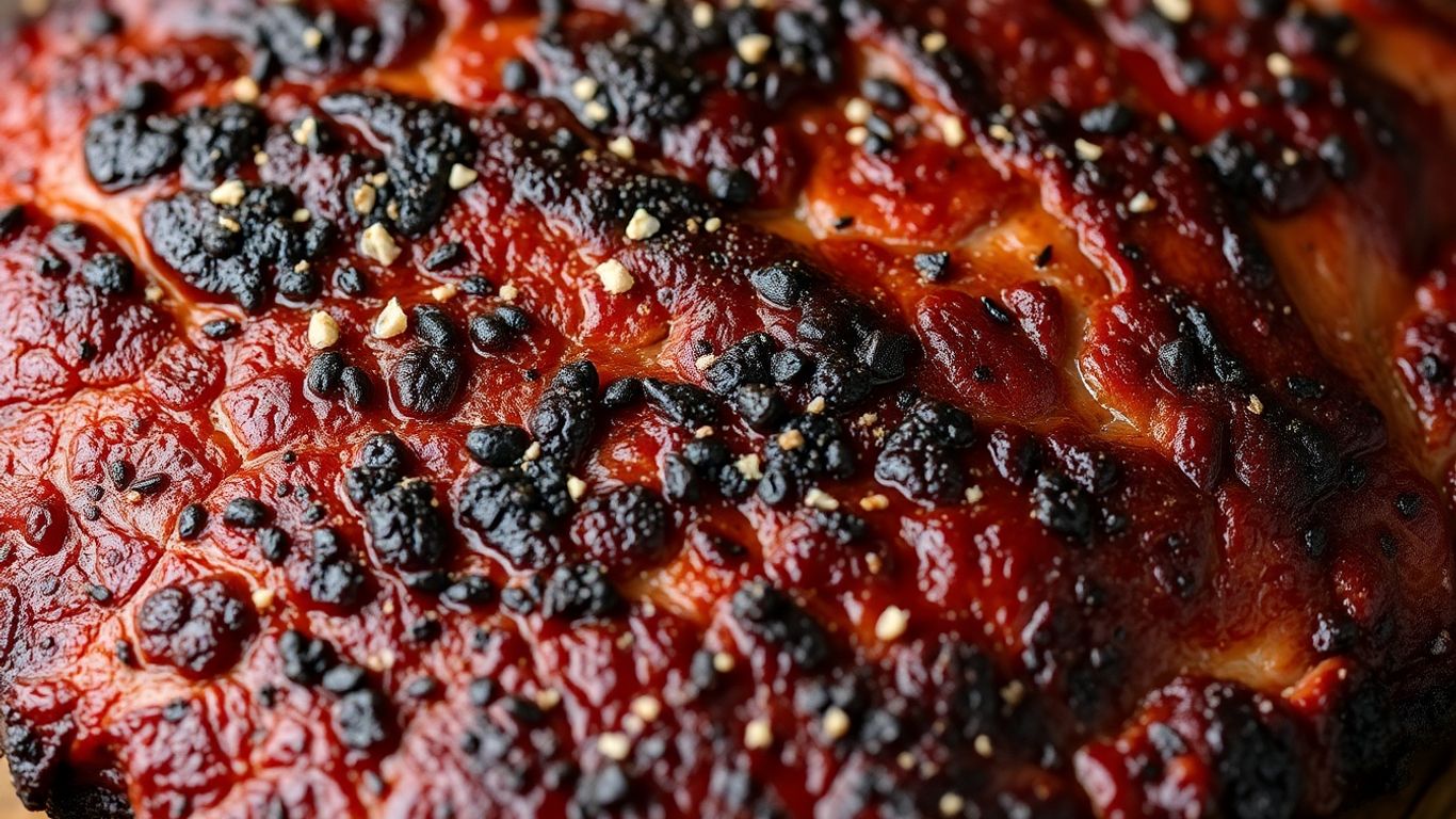 Smoked brisket with salt and pepper bark