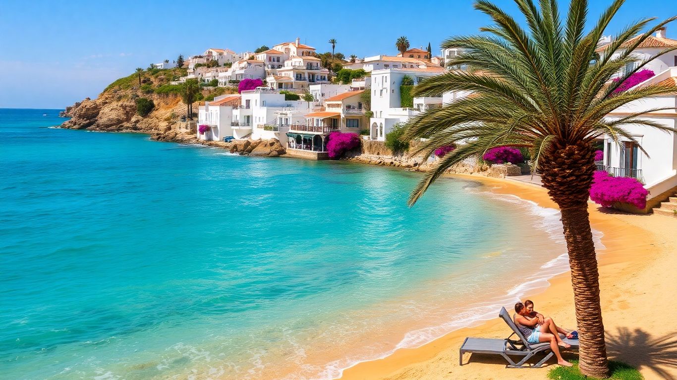 Beautiful Spanish coast with beaches and whitewashed villages.