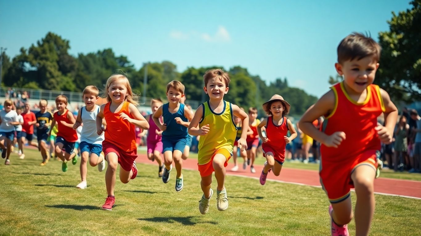Young athletes competing in Balmoral Little Athletics event