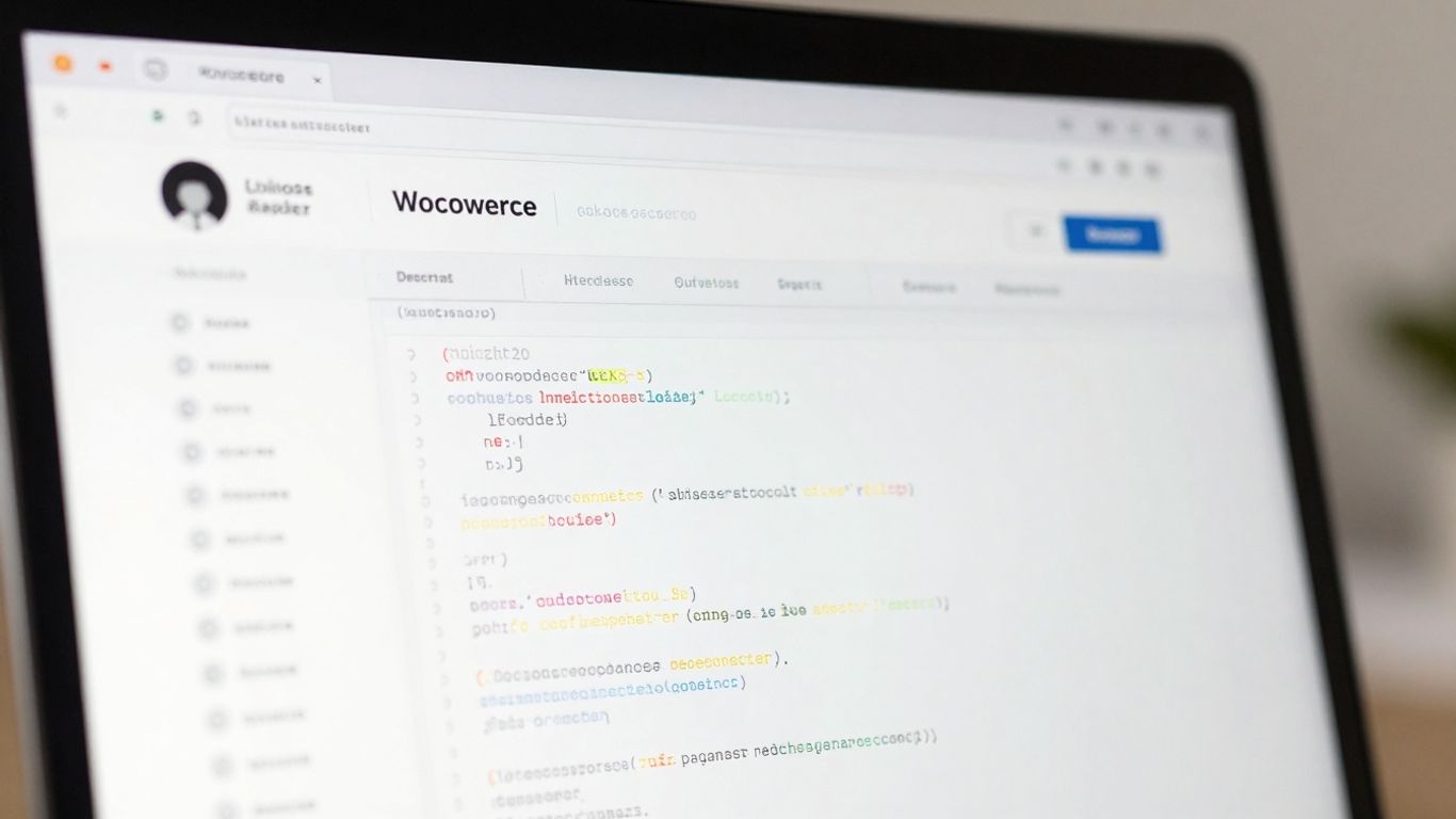 Interface de WooCommerce avec des extraits de code