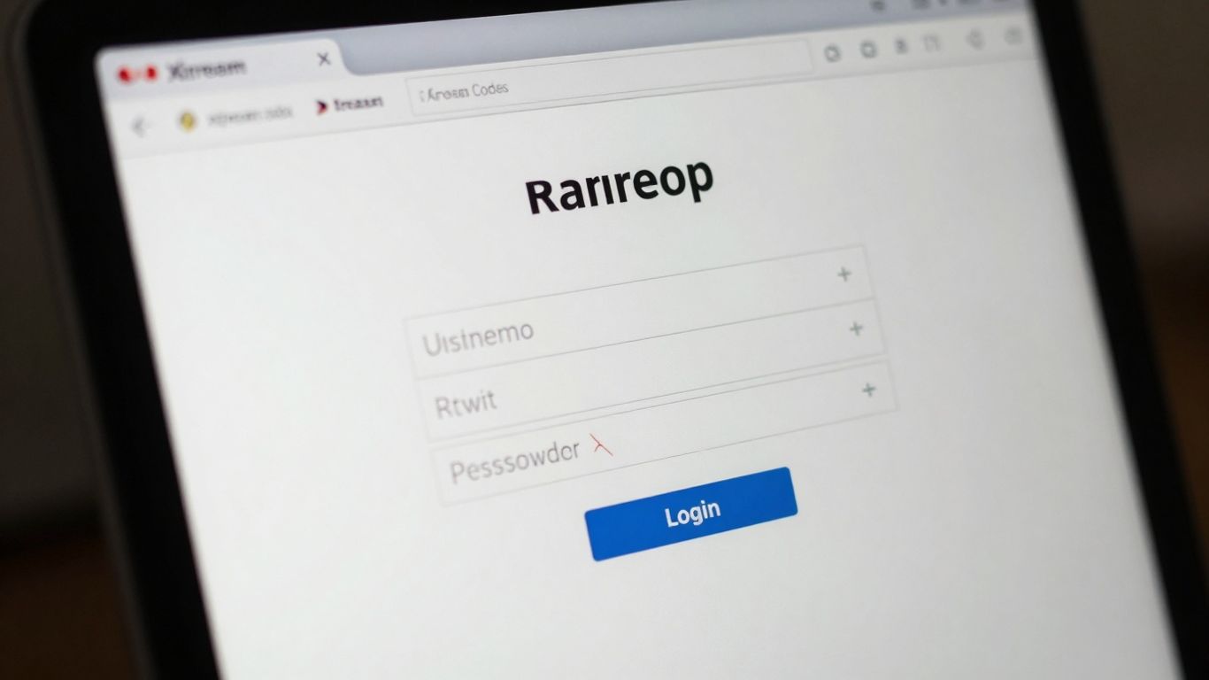 Xtream Codes login screen on a computer monitor.