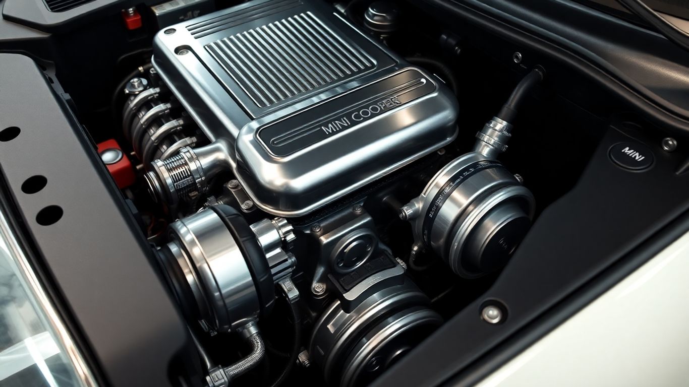 Mini Cooper engine close-up