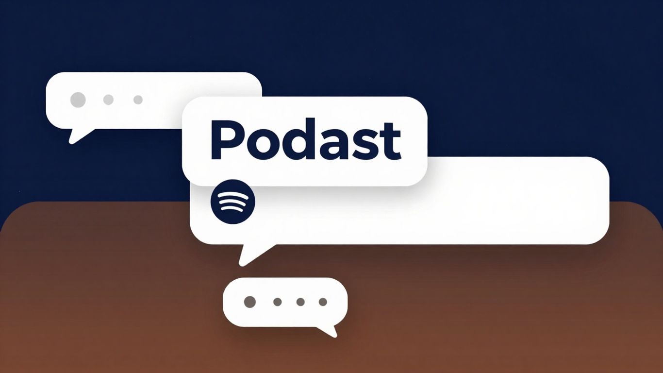 Spotify podcast with comment bubbles