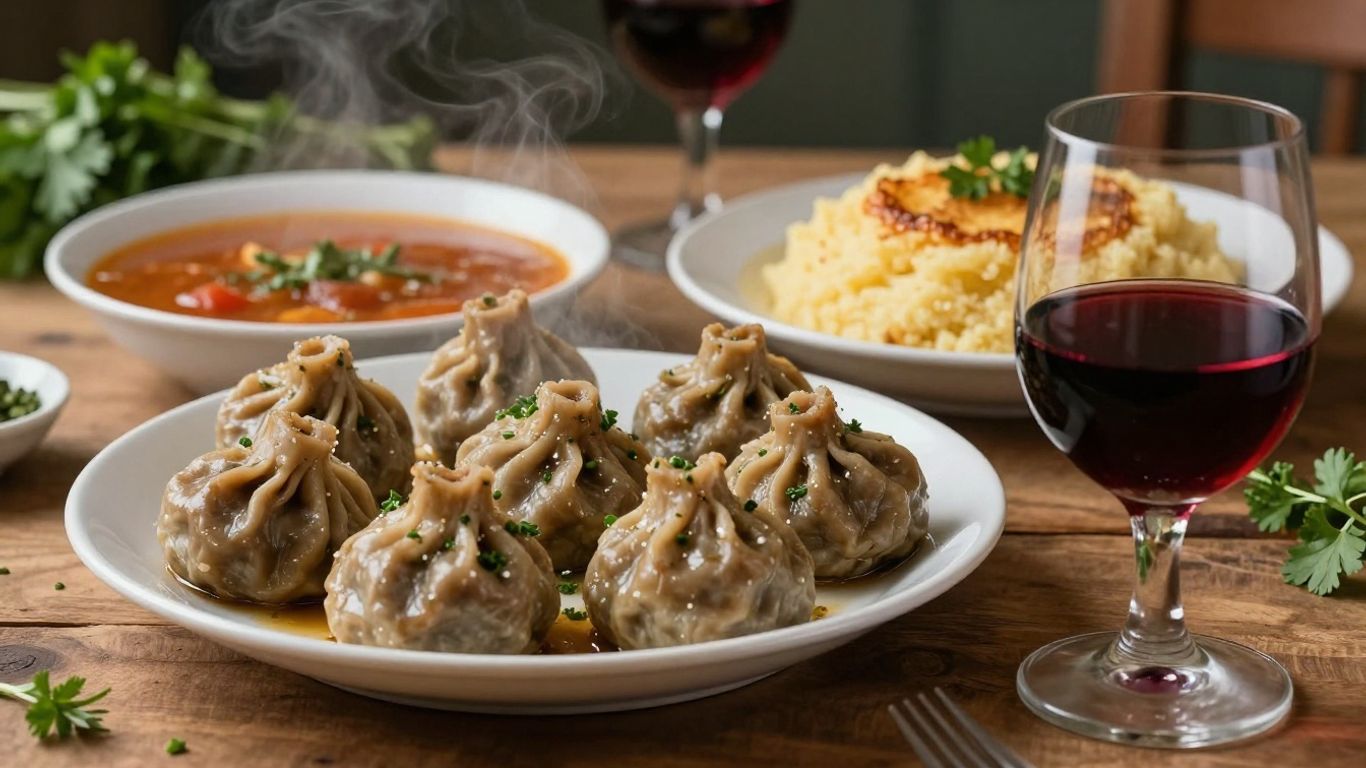 Farfurii cu mâncare tradițională românească pe o masă.