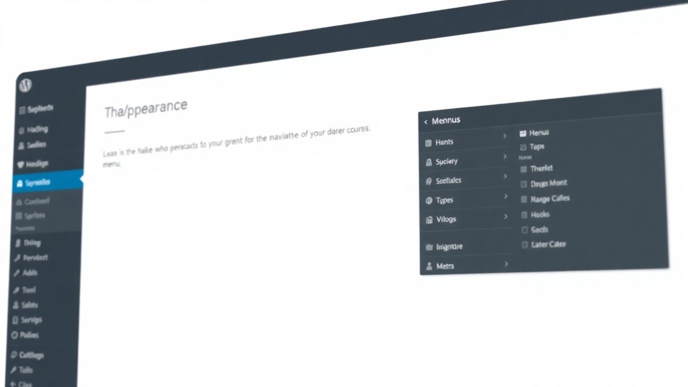 واجهة ووردبريس مع التركيز على إنشاء القوائم