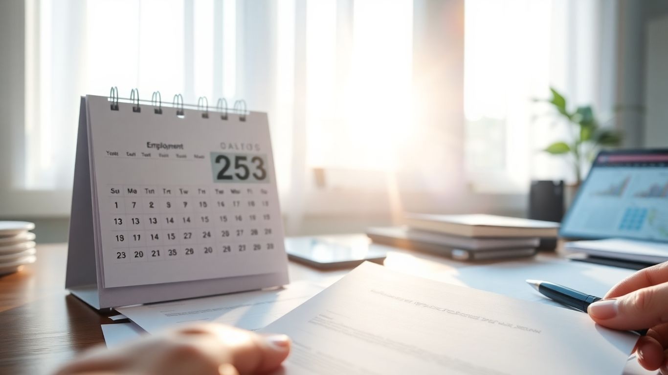 Calendar 2025, contract, concediu, muncă, drepturi