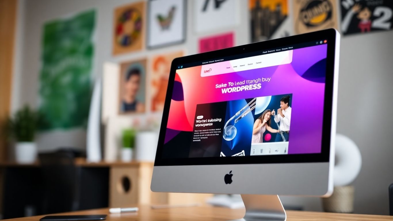 Écran d'ordinateur affichant un site web WordPress attrayant.