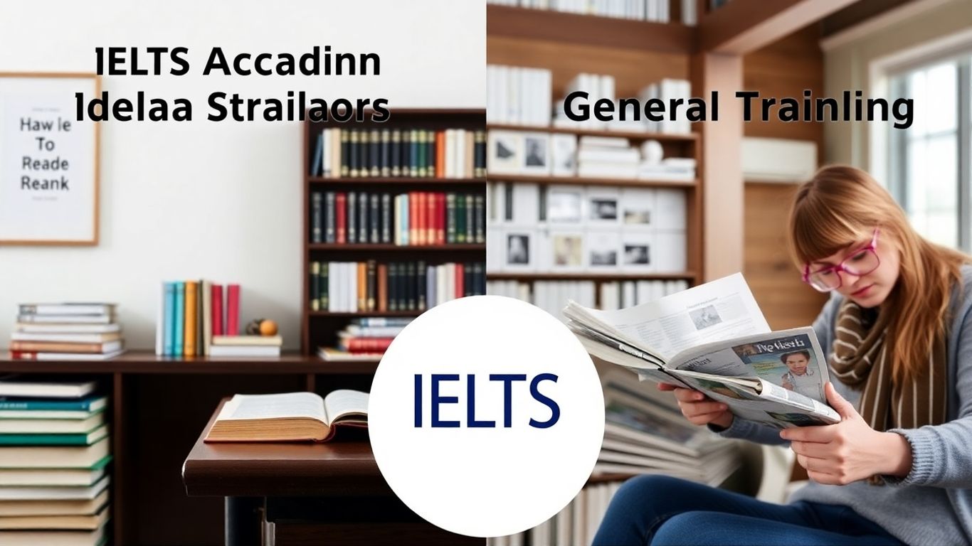 IELTS Academic vs General Training reading sections comparison.
