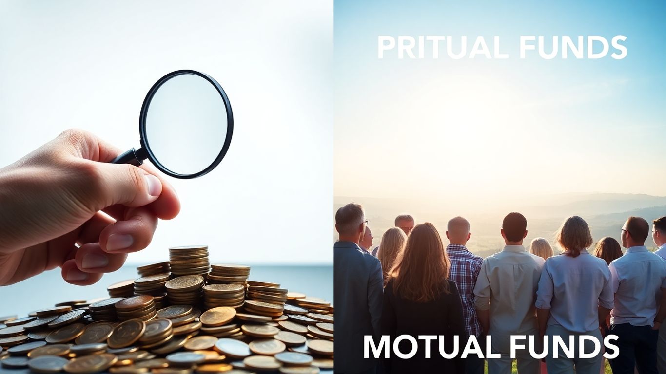 Private equity vs. mutual funds comparison image.