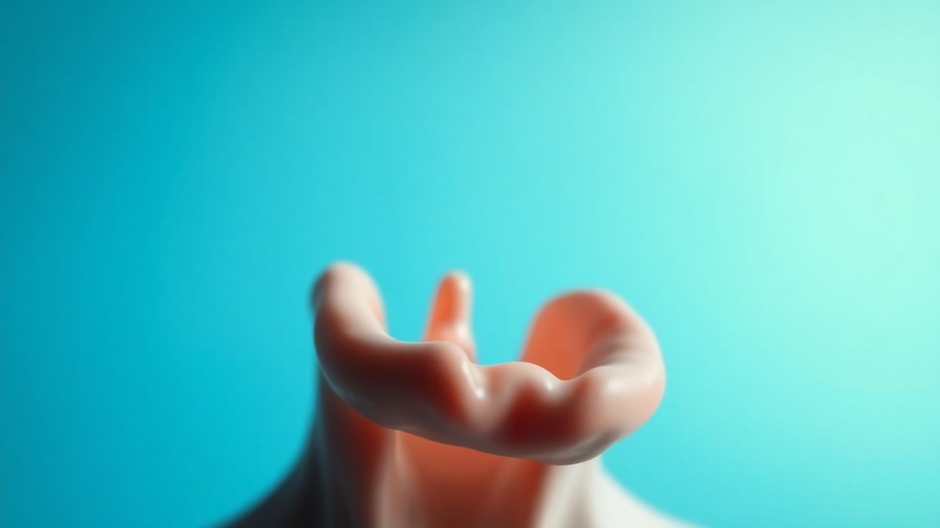 Modelo da glândula tireoide com fundo desfocado.