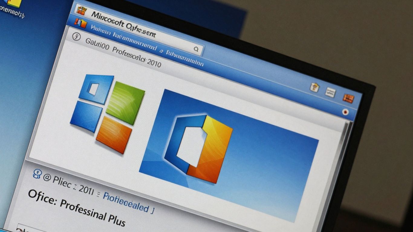 Activación de Office 2010 Professional Plus en pantalla.