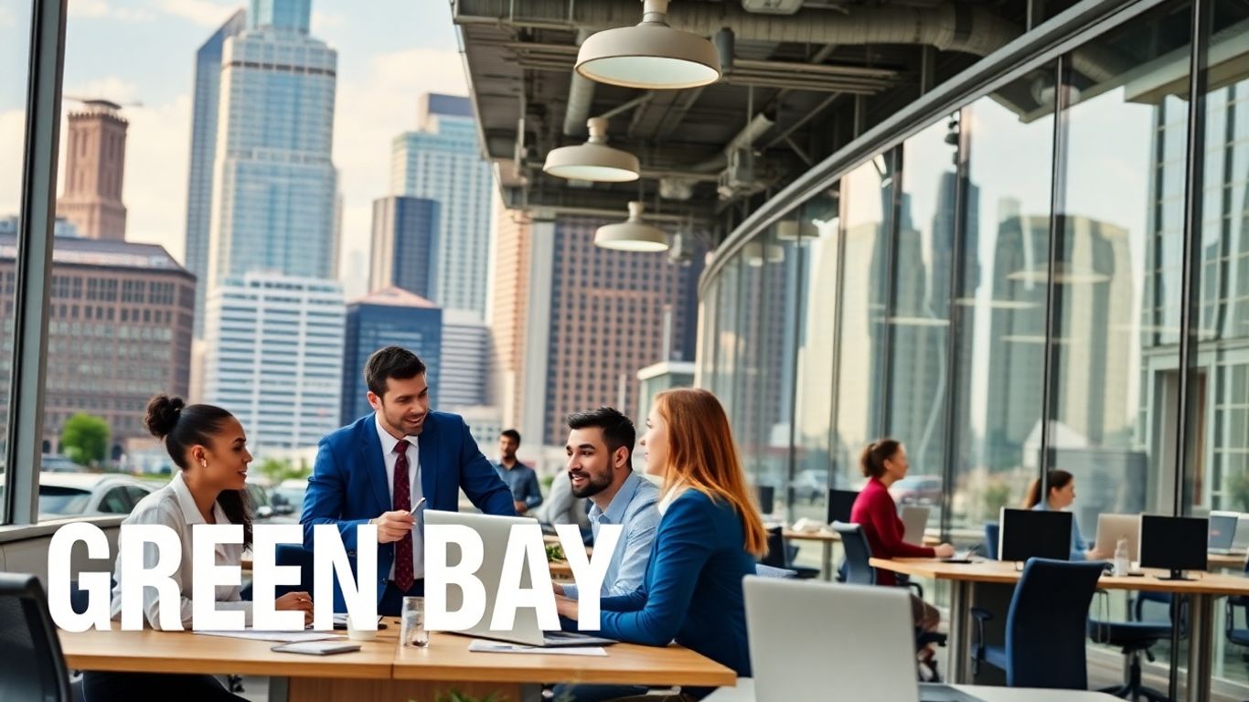 Green Bay marketing agents working in a modern office.