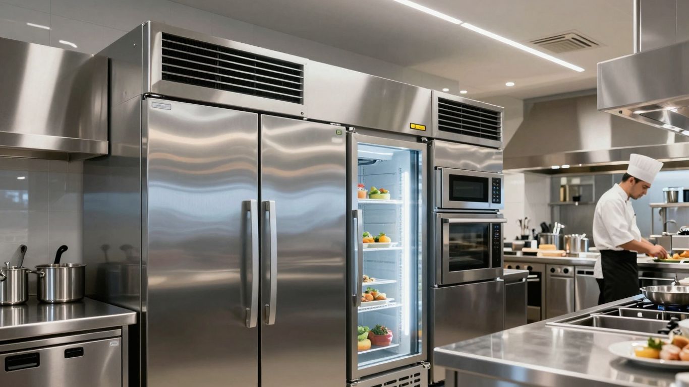 Moderne Kühltechnik in einer professionellen Gastronomieküche.