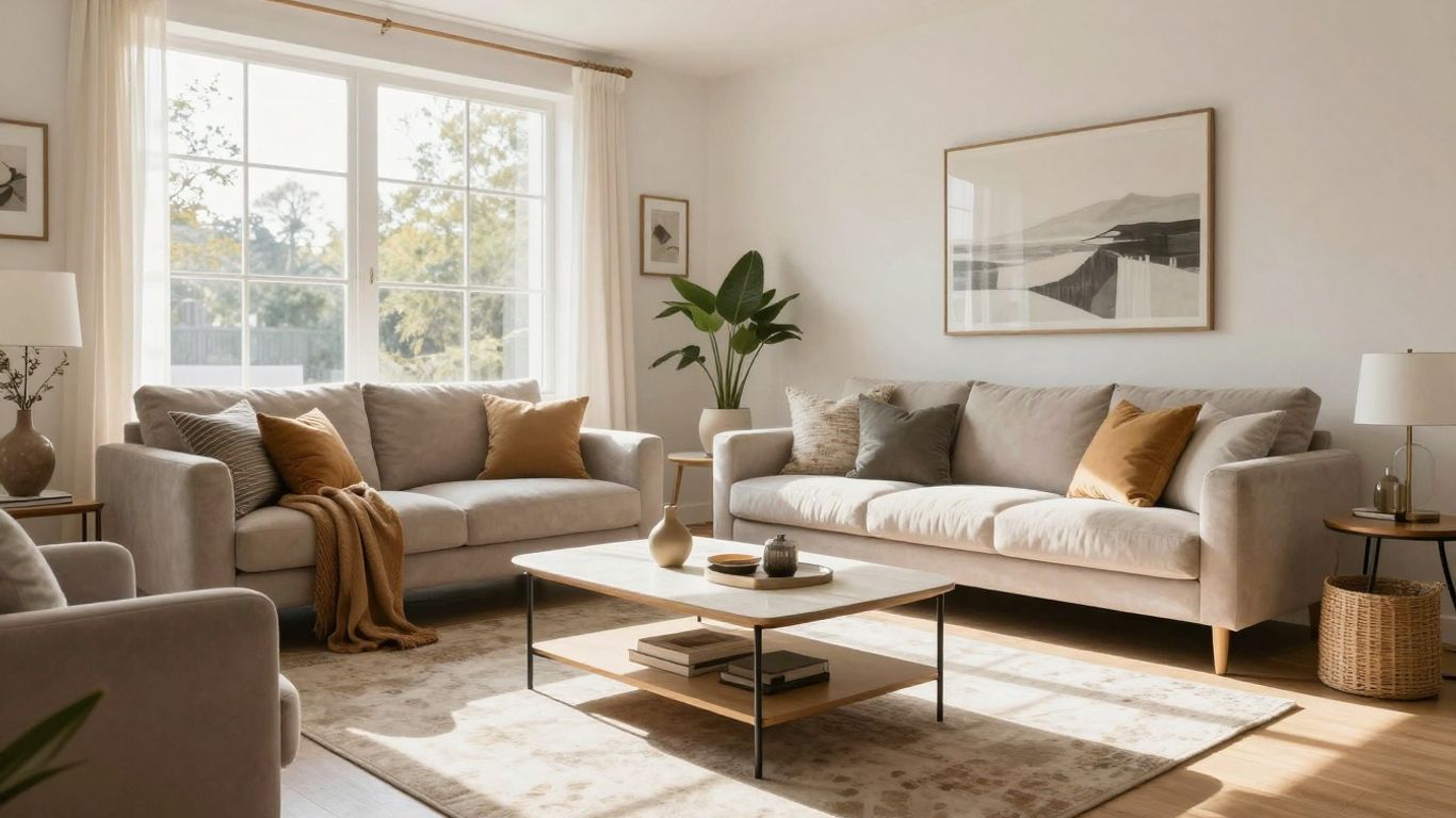 Modern Airbnb living room furniture package