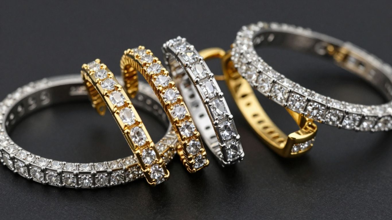 Collection of sparkling diamond and gemstone tennis bracelets.