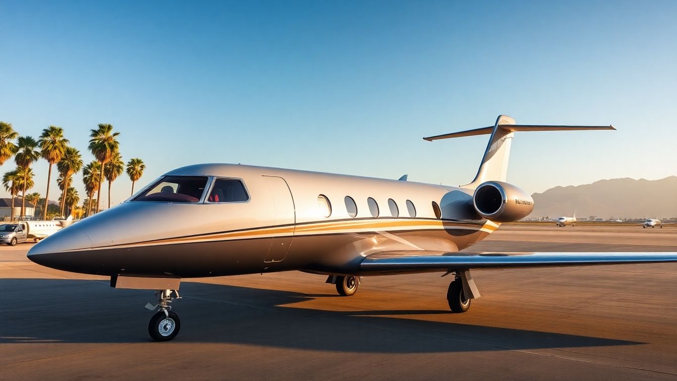 Private jet at Van Nuys Airport
