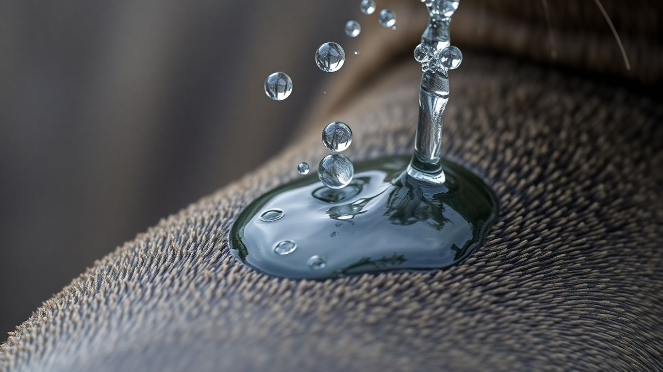 Seal surface repelling water droplets