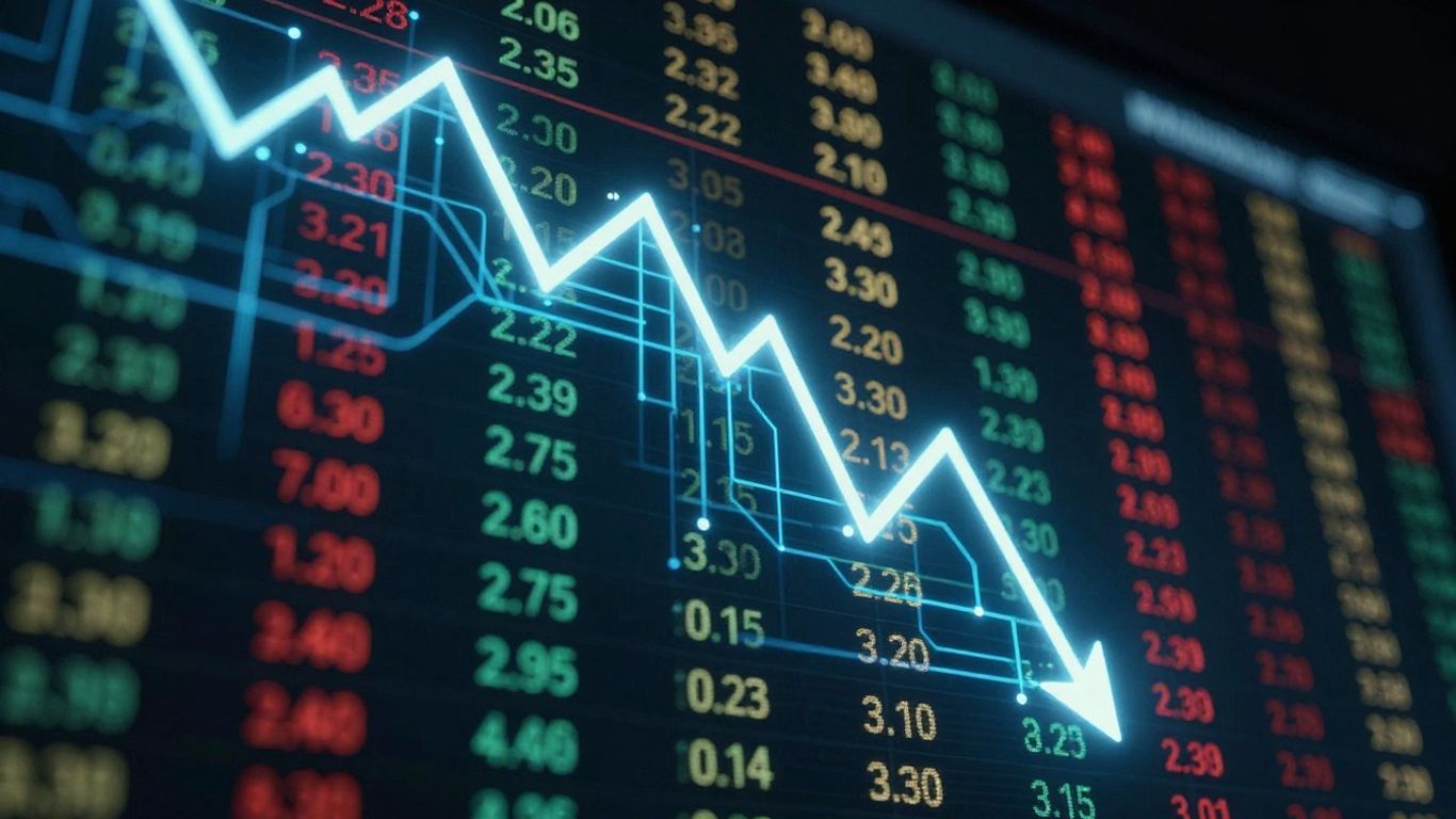 Titre boursier en chute libre, circuits numériques abstraits.
