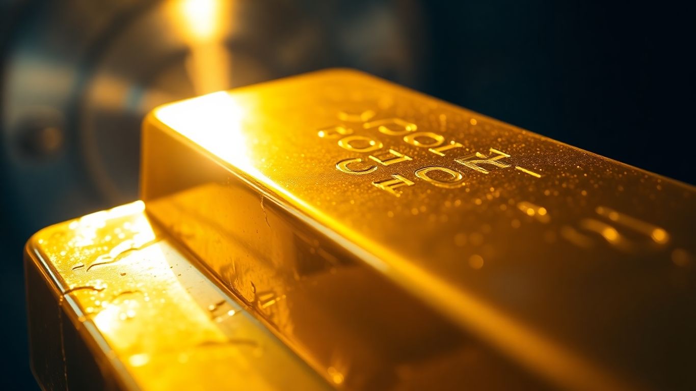 金錠在燈光下閃閃發光。