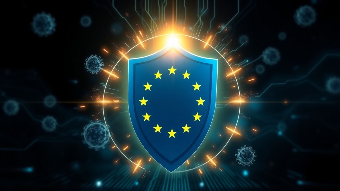 Bouclier numérique protégeant contre les menaces de données.