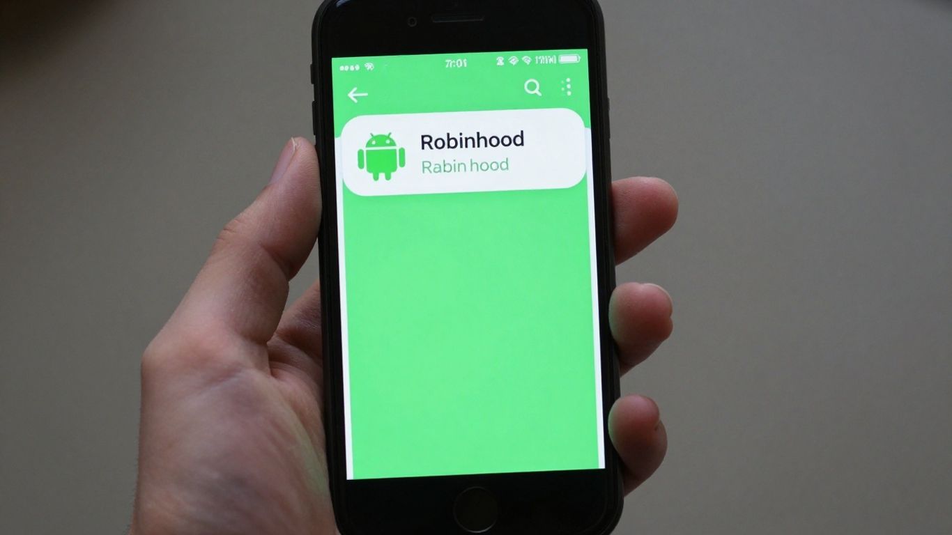 Robinhood app on an Android phone screen