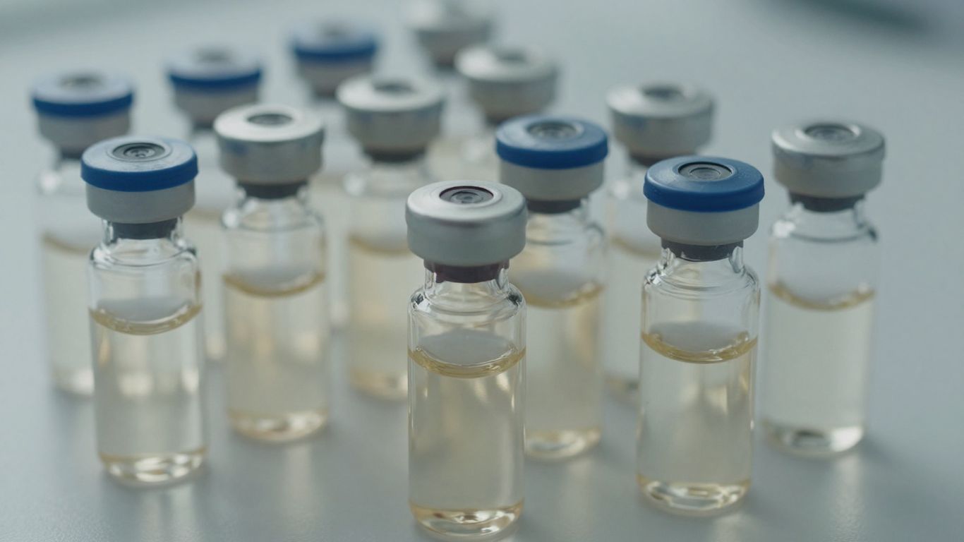 Vials of liquid for SARMs purity testing.