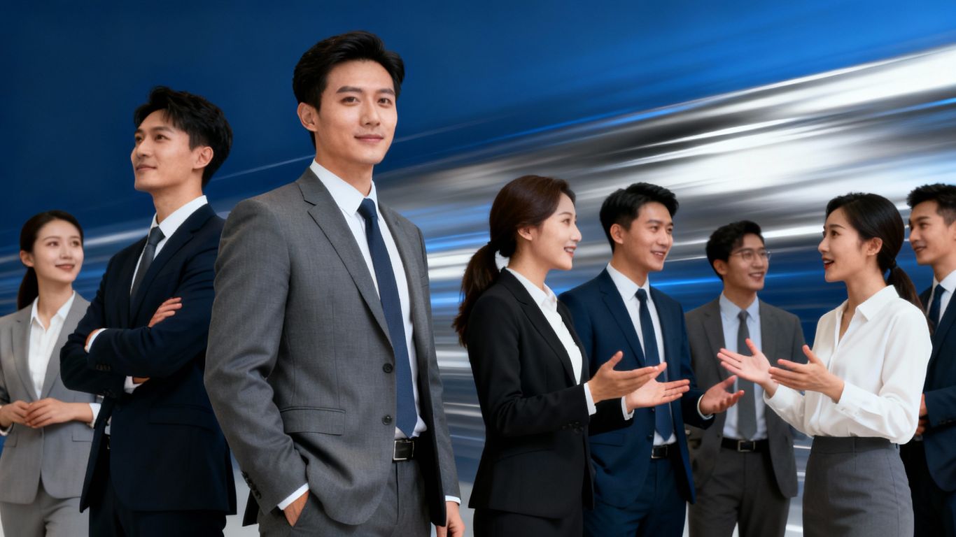 Business professionals at a success-themed event.