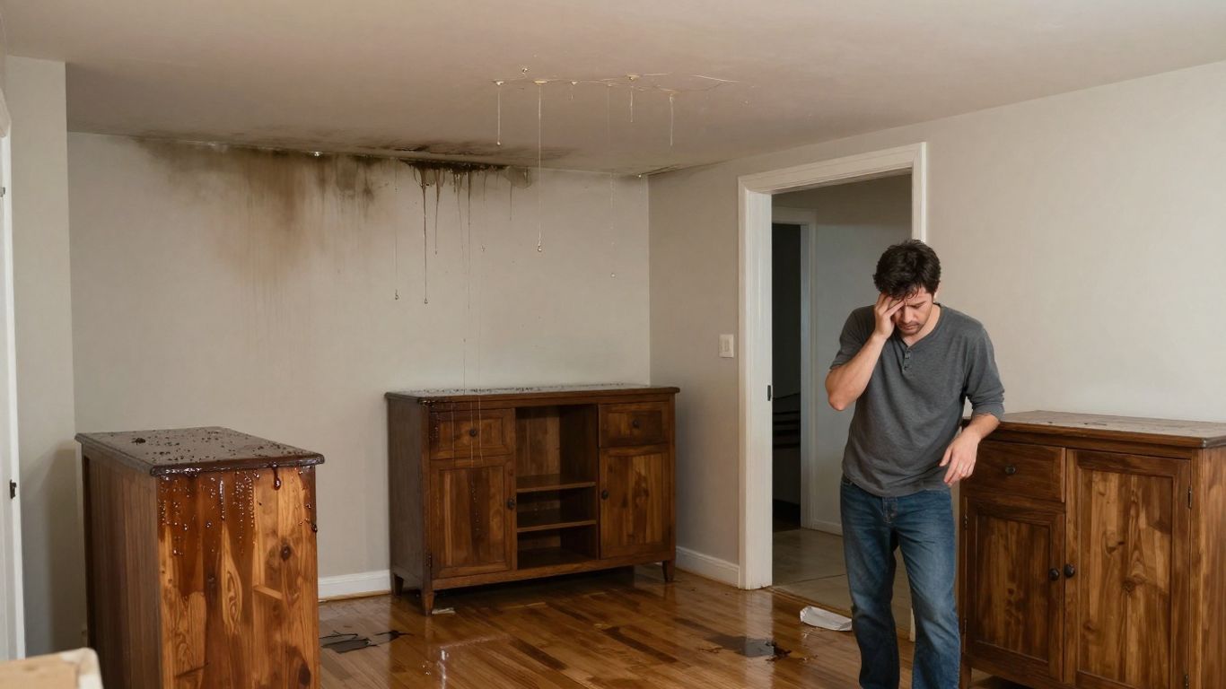 Hogar con daños por agua.