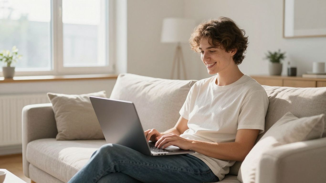 Persona comparando seguros de hogar en línea.