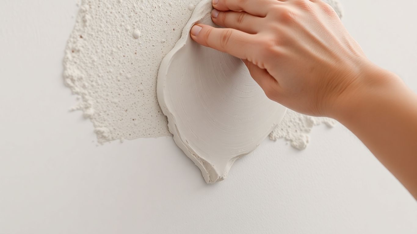 Wall finish installation close-up