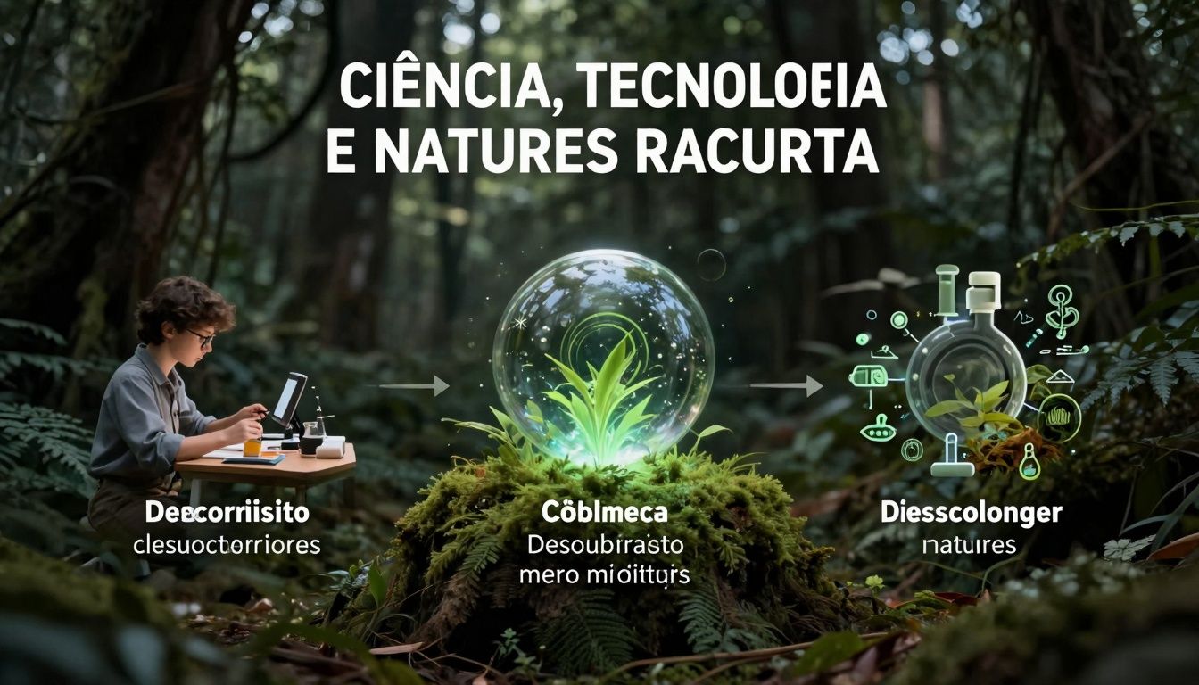 Imagem de capa mostrando cenas em destaque de ciência, tecnologia e natureza representando descobertas recentes