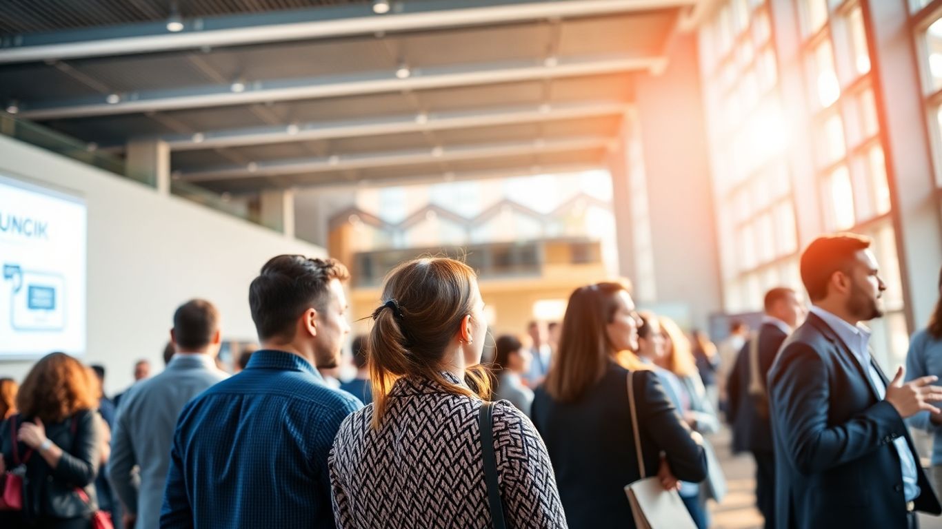 BigCommerce Summit attendees in a modern conference setting.