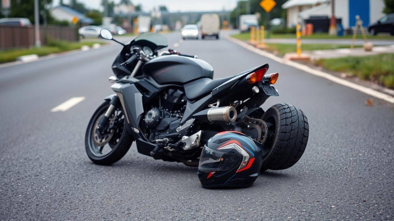 acidente com motocicleta no trabalho