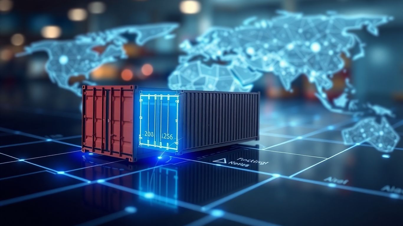 Container moving on a digital map