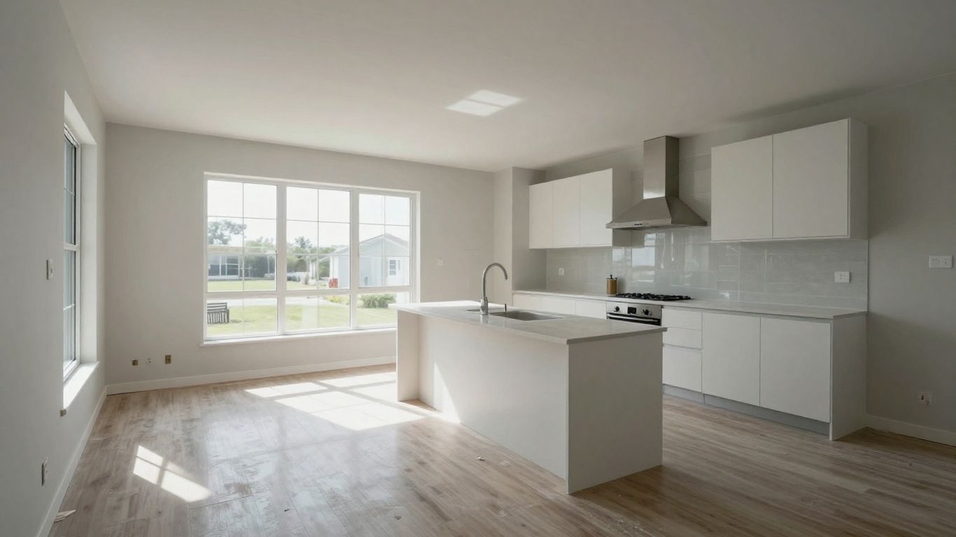 Spotless home interior after professional post-construction cleaning.