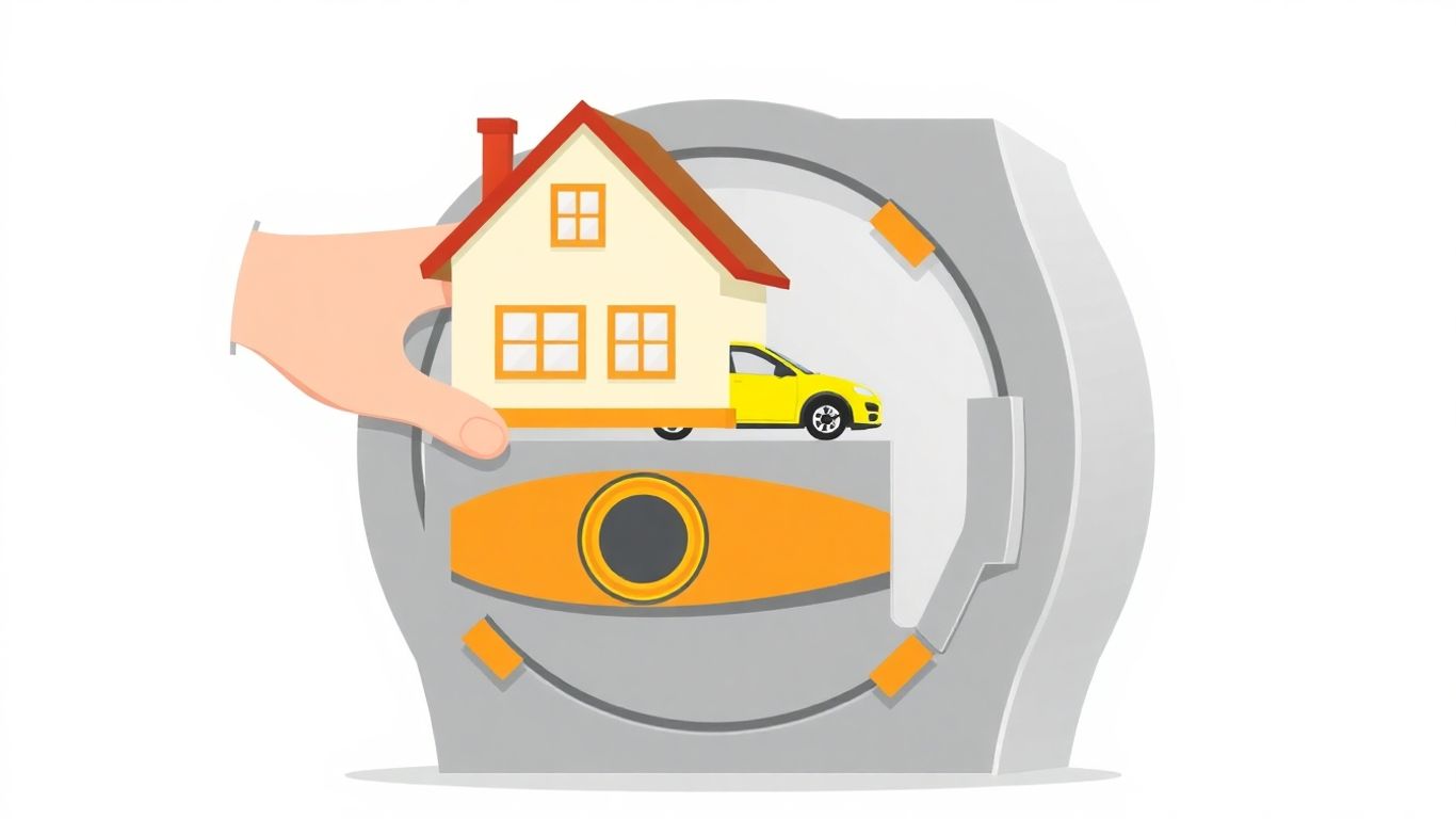 Secured loans collateral cartoon image