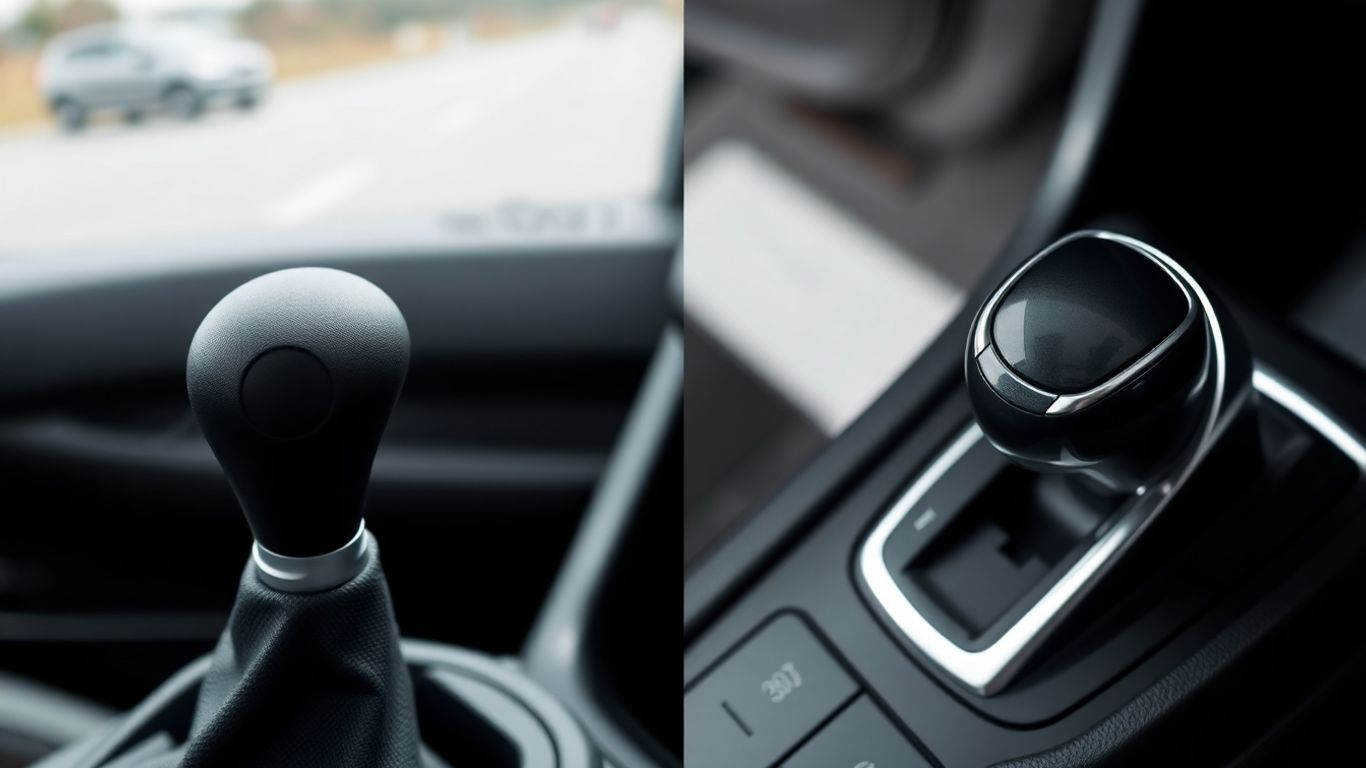 Manual vs. automatic car gear shifts