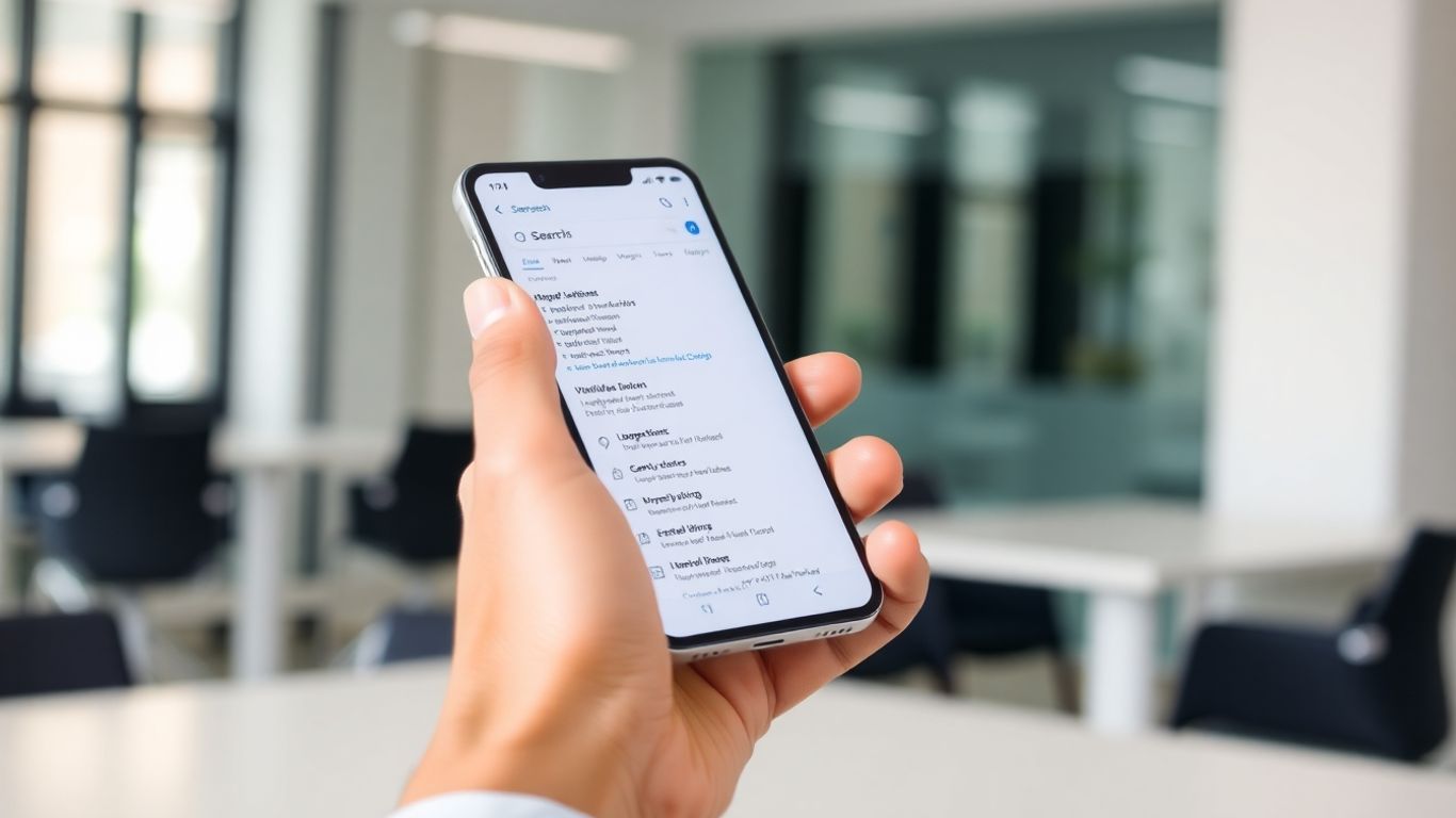 ภาพมือถือแสดงผลการค้นหา SEO