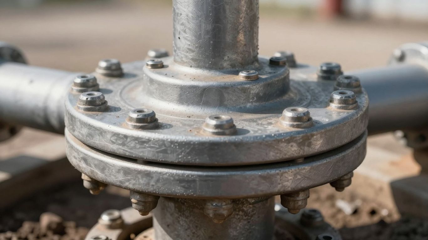 Close-up of a wellhead seal